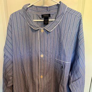 Polo Ralph Lauren - Two Piece Pajama Set - Blue Stripes - Used - 4XL